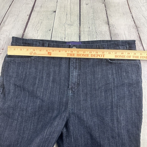 NYDJ Size 24W 30 Inseam Denim Jeans Blue Stretch Straight - Picture 9 of 13